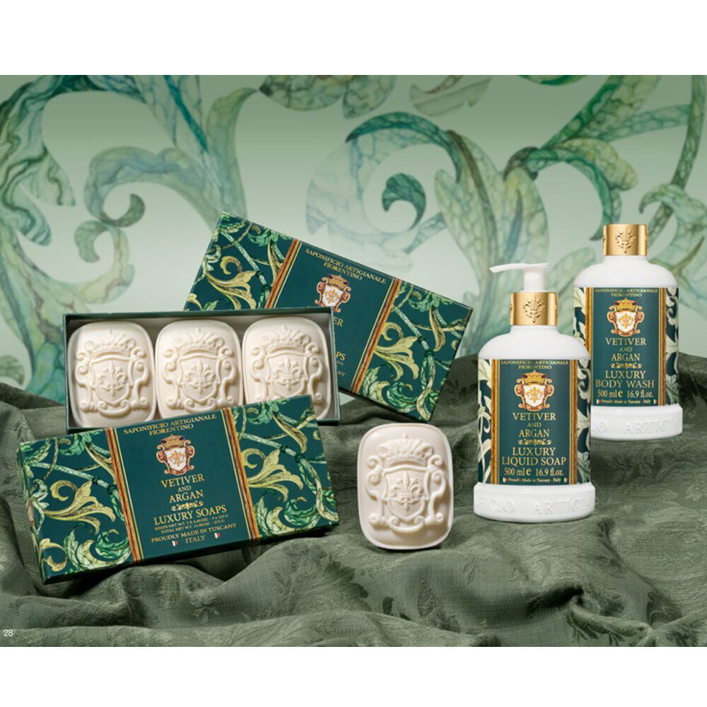 Wisteria ja Argaania lõhnaga seep Saponificio Artigianale Fiorentino, 3x125 g цена и информация | Seebid | kaup24.ee