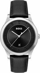 Boss Business klassikalise ja minimalistliku stiiliga meeste käekell on lihtsa terasest disainiga ja peene sinise sihverplaadiga. Kell on varustatud kuupäeva näidikuga. Kellal on töökindel kvartsmehhanism ning tugev mineraalklaas.&nbsp; цена и информация | Мужские часы | kaup24.ee