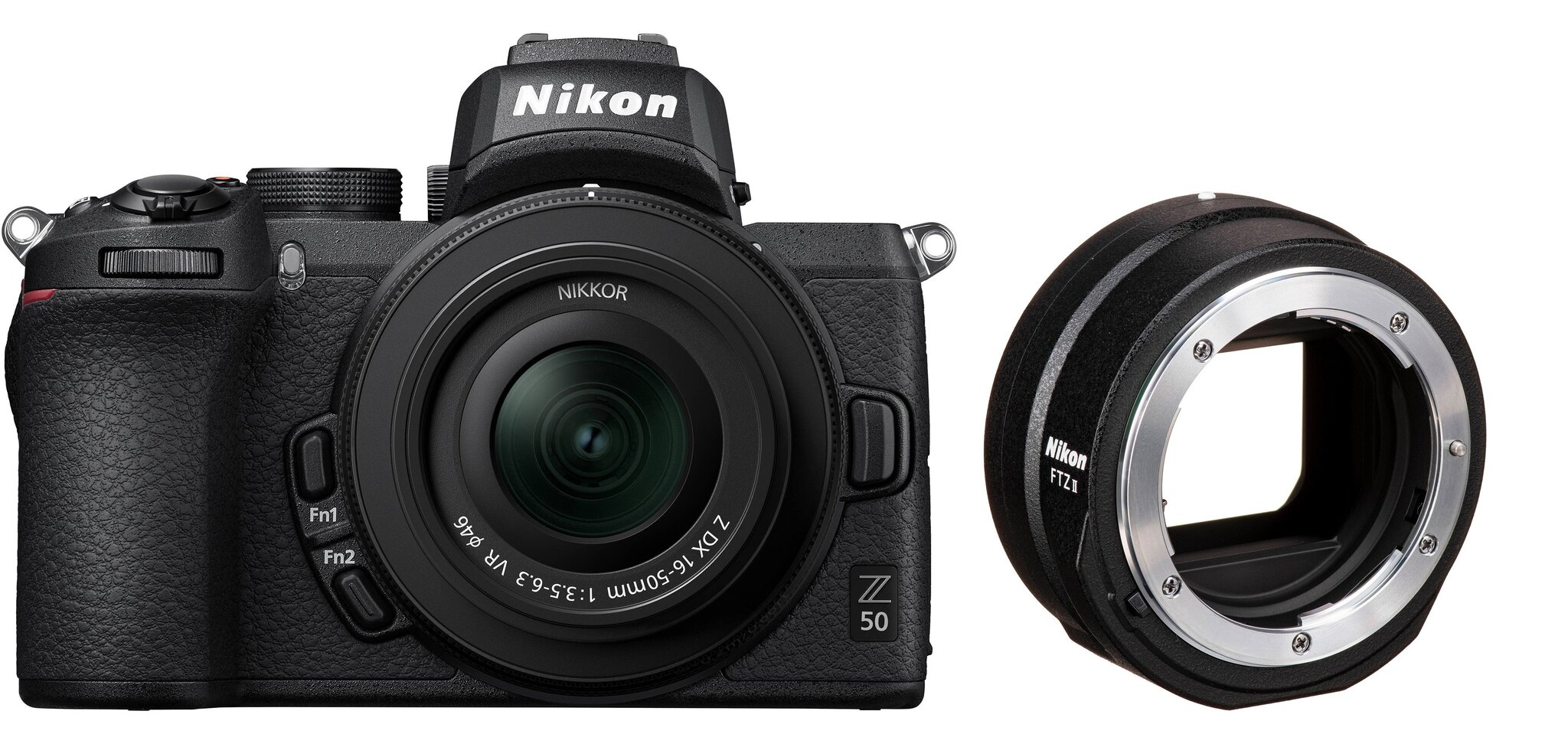 Nikon Z50 + Nikkor Z DX 16-50mm f/3.5-6.3 VR + FTZ II adapter hind ja info | Fotoaparaadid | kaup24.ee