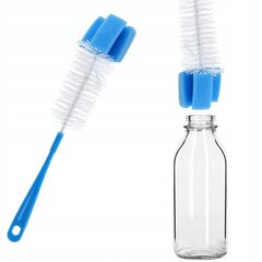 Щетка для бутылок с губкой, синяя цена и информация | Тазик с ручками круглый 9л, серый | kaup24.ee