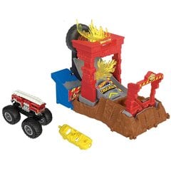 Игровой набор Hot Wheels Monster Trucks Arena Smashers 5-Alarm Crash Challenge цена и информация | Игрушки для мальчиков | kaup24.ee
