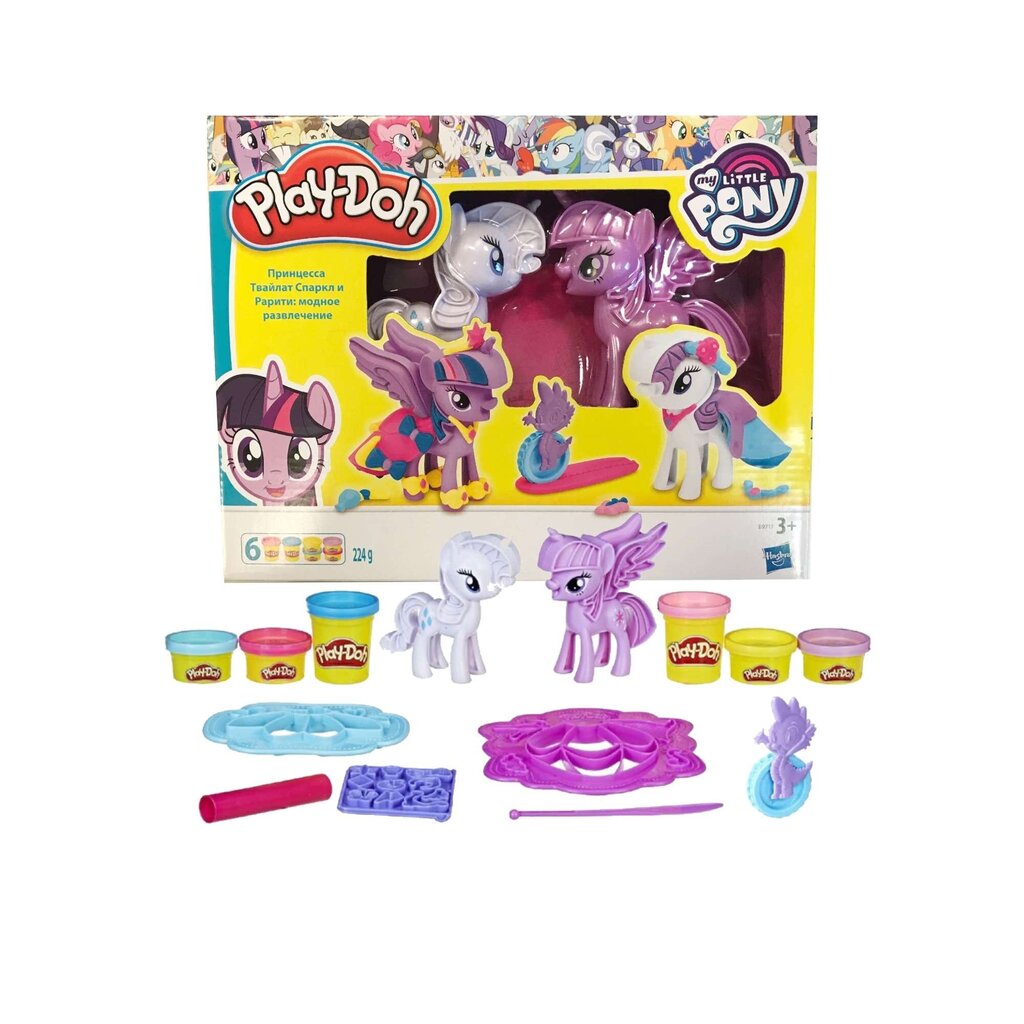 PlayDoh My Little Pony stiilne poni Twilight Rarity hind ja info | Arendavad mänguasjad | kaup24.ee