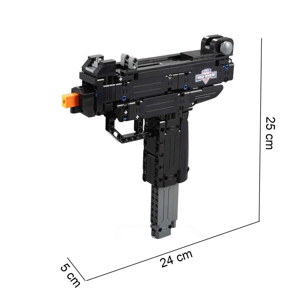 Cada C81008W plokkide püstol tulistab Micro UZI püstolkuulipilduja + laskemoona hind ja info | Klotsid ja konstruktorid | kaup24.ee