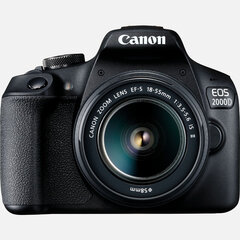 Canon EOS 2000D + EF-S 18 - 55 мм III + EF-S 55 - 250 мм IS STM цена и информация | Цифровые фотоаппараты | kaup24.ee