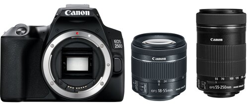 Canon EOS 250D + EF-S 18-55мм IS STM + EF-S 55-250мм IS STM цена и информация | Фотоаппараты | kaup24.ee