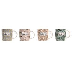 Кружка Mug DKD Home Decor, 365 мл, 4 шт. цена и информация | Стаканы, фужеры, кувшины | kaup24.ee