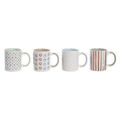 Кружка Mug DKD Home Decor, керамика (330 мл, 4 шт. цена и информация | Стаканы, фужеры, кувшины | kaup24.ee