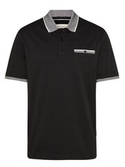 BUGATTI Contrast Collar Black 562057375 цена и информация | Мужские футболки | kaup24.ee