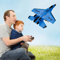 Valgusefektidega puldiga juhitav lennuk Cooler St Co 4582-M, sinine hind ja info | Poiste mänguasjad | kaup24.ee