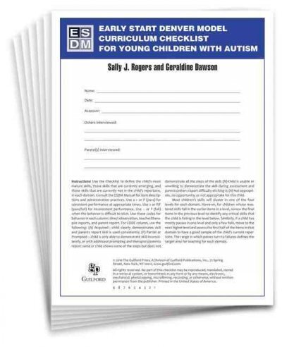 Early Start Denver Model Curriculum Checklist for Young Children with Autism, Set of 15 Checklists, Each a 16-Page Two-Color Booklet цена и информация | Ühiskonnateemalised raamatud | kaup24.ee