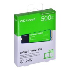 WD Green SN350 500Гб M.2 2280 цена и информация | Внутренние жёсткие диски (HDD, SSD, Hybrid) | kaup24.ee