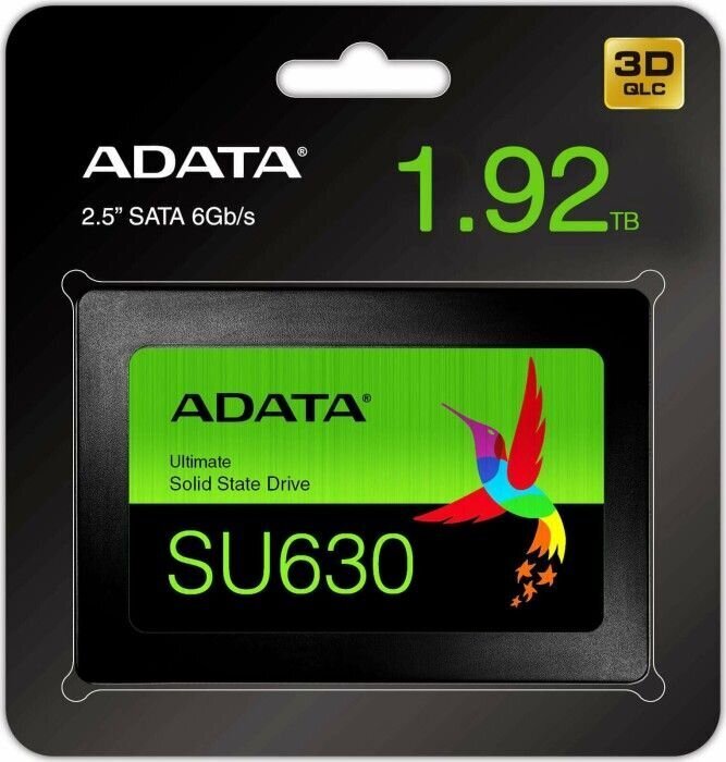 Adata Ultimate SU630 1.92TB 2.5" цена и информация | Sisemised kõvakettad (HDD, SSD, Hybrid) | kaup24.ee
