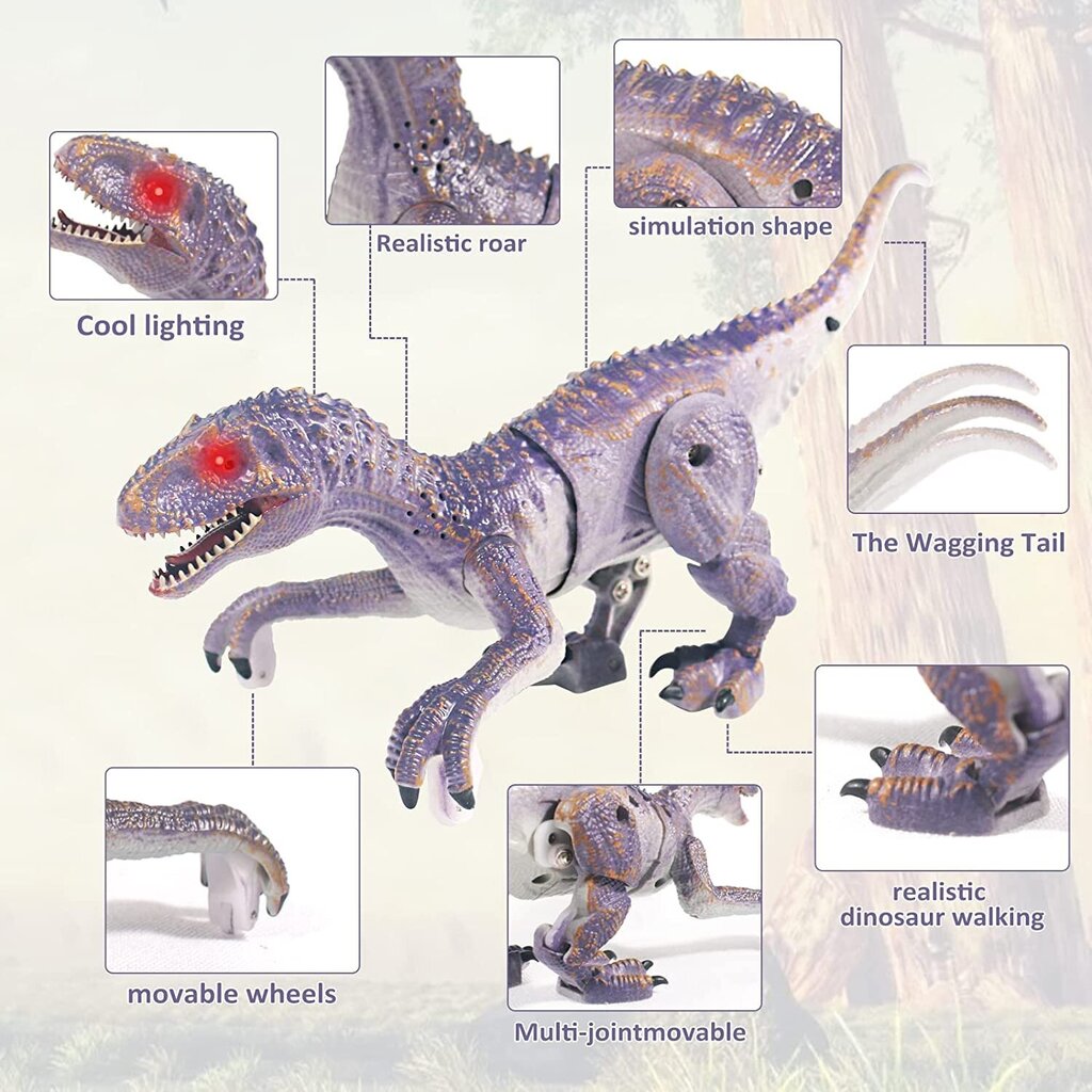 Puldiga juhitav minidinosaurus koos efektidega Cooler St Co 4551 hind ja info | Poiste mänguasjad | kaup24.ee