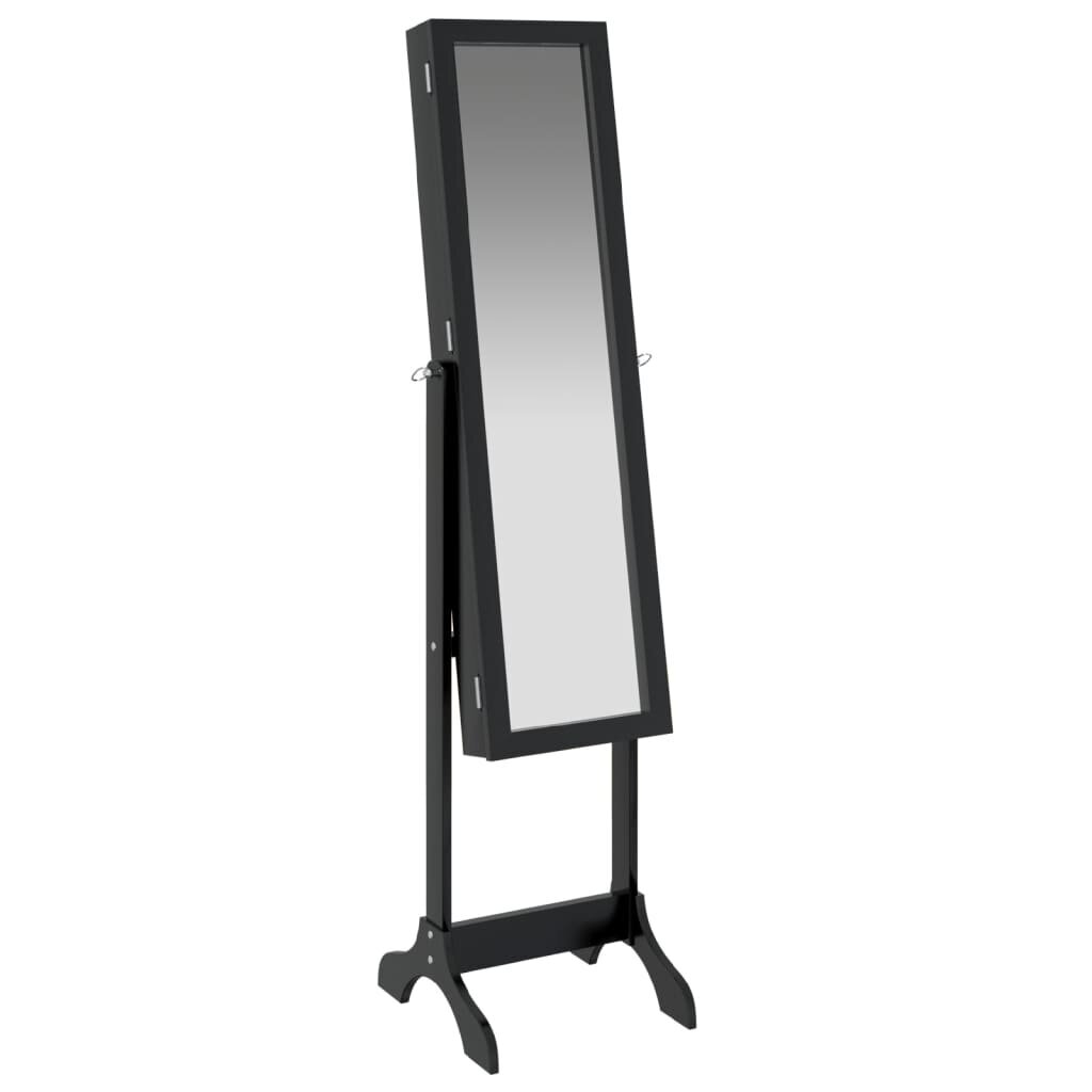 vidaXL eraldiseisev peegel, must, 34 x 37 x 146 cm hind ja info | Peeglid | kaup24.ee