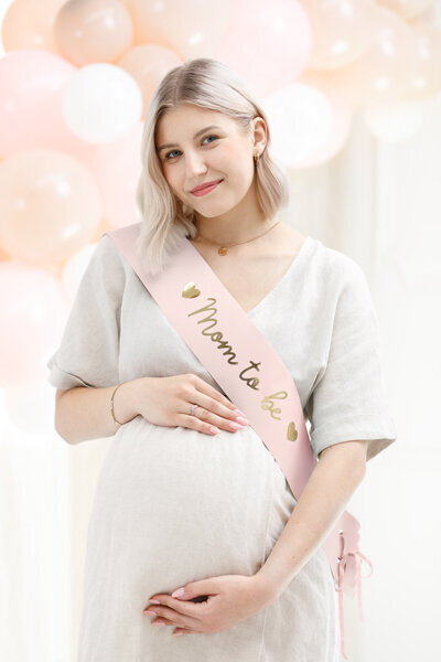 Lint "Mom to be", roosa, 75 cm hind ja info | Peokaunistused | kaup24.ee