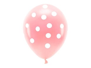 Пастельные экологические шары 33 см, с точками, светло-розовые, 6 шт цена и информация | Шарики | kaup24.ee