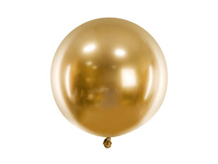 Läikiv ümmargune õhupall 60 cm, kuldne, 1 tk цена и информация | Шарики | kaup24.ee