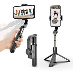 Selfie stick, selfie stick statiiv Gimbal Stabilizer L08 telje stabiliseerimise ja Bluetoothi ​​kaugjuhtimispuldiga hind ja info | Selfie sticks | kaup24.ee