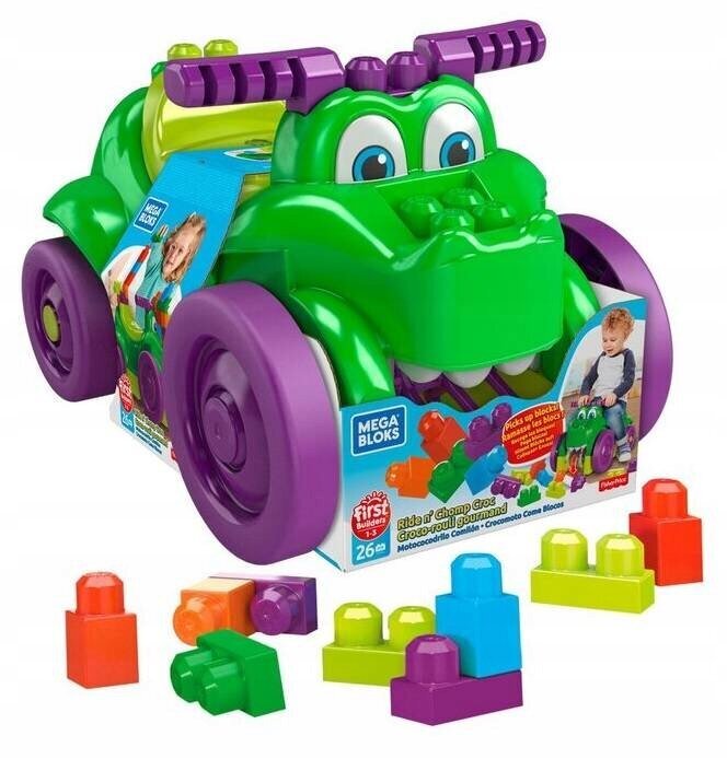 Krokodill koos klotsidega Fisher Price цена и информация | Imikute mänguasjad | kaup24.ee