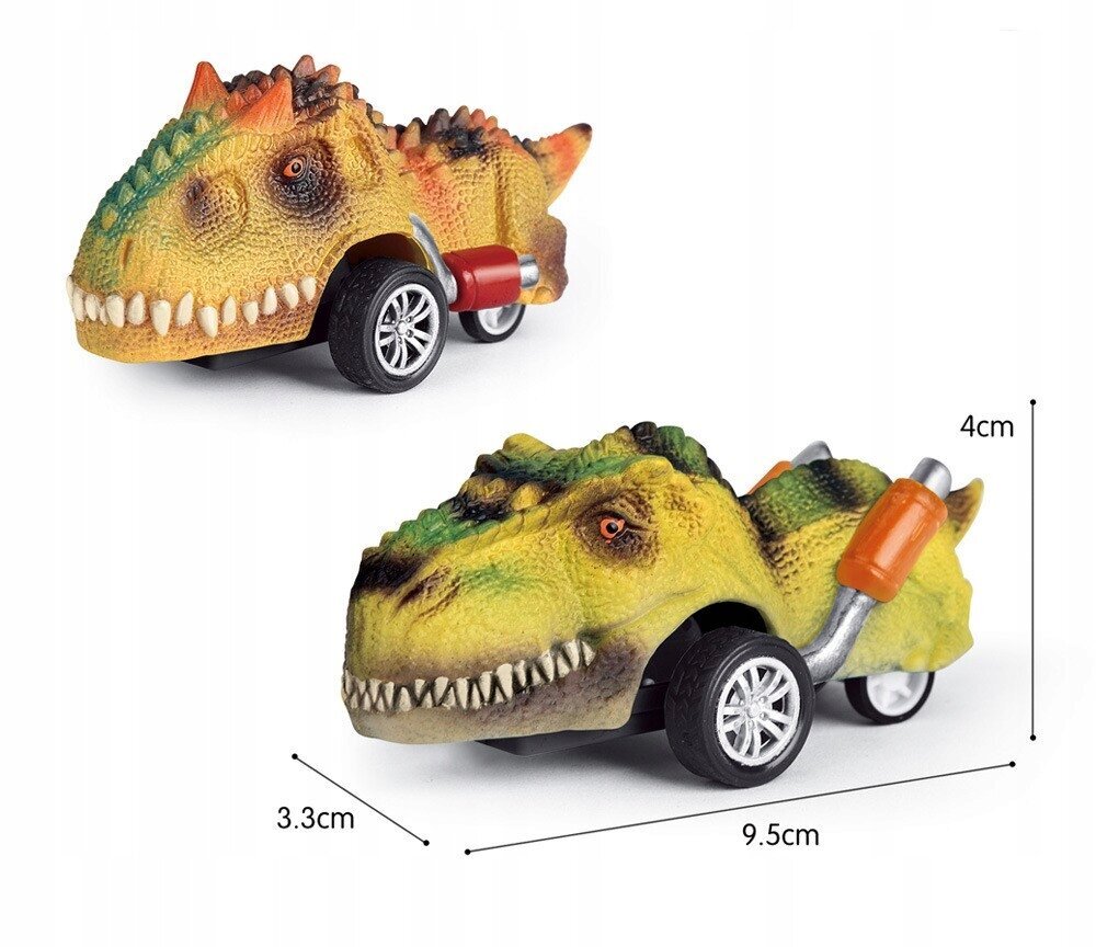 Mängu dinosauruse autofiguurid, 6 tk hind ja info | Poiste mänguasjad | kaup24.ee