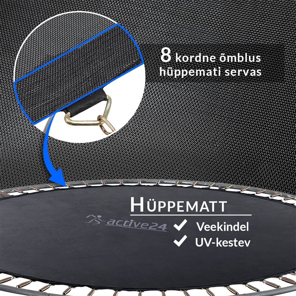 Batuudi hüppematt Active24 16ft, 487cm, 16-108/230 hind ja info | Batuudid ja batuudi varuosad | kaup24.ee