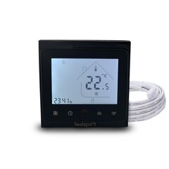 Elektrooniline programmeeritav termostaat (termoregulaator) Feelspot WTH51.36 NEW BLACK цена и информация | Принадлежности для отопительного оборудования | kaup24.ee