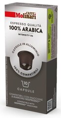 Kohvikapslid sobivad Nespresso® masinatele Molinari 100% Arabica, 10 tk. hind ja info | Kohv, kakao | kaup24.ee