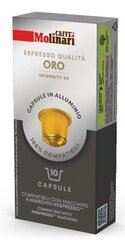 Кофейные капсулы Molinari Oro, 10 шт., совместимые с кофе машиной Nespresso® цена и информация | Кофе, какао | kaup24.ee