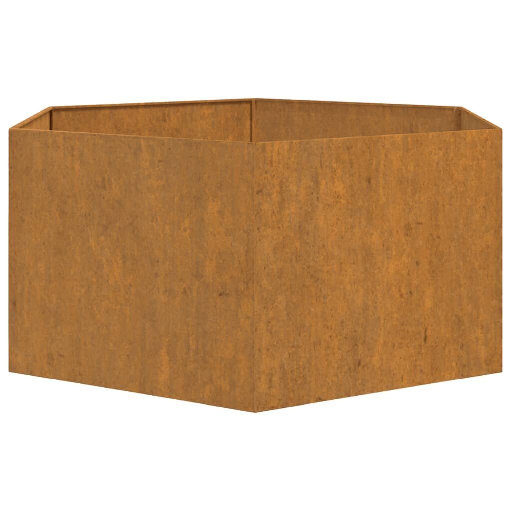 vidaXL taimekast, rooste, 90 x 90 x 45 cm, Corten teras hind ja info | Lillekastid | kaup24.ee