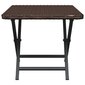 vidaXL kokkupandav laud, pruun, 45 x 35 x 32 cm, polürotang цена и информация | Aialauad | kaup24.ee