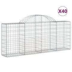 vidaXL kaarekujulised gabioonkorvid 40 tk, 200x30x80/100 cm, raud hind ja info | Aiad ja tarvikud | kaup24.ee