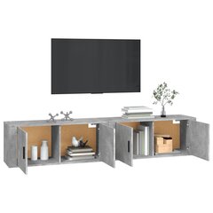 vidaXL seina telerikapid 2 tk, betoonhall, 100x34,5x40 cm цена и информация | Тумбы под телевизор | kaup24.ee