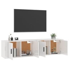 vidaXL seina telerikapid, 2 tk, kõrgläikega valge, 80x34,5x40 cm hind ja info | TV alused | kaup24.ee