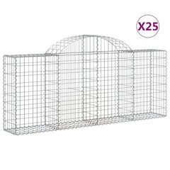 vidaXL kaarekujulised gabioonkorvid 25 tk, 200x30x80/100 cm, raud hind ja info | Aiad ja tarvikud | kaup24.ee