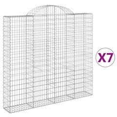 vidaXL kaarekujulised gabioonkorvid 7 tk, 200x30x180/200 cm, raud hind ja info | Aiad ja tarvikud | kaup24.ee