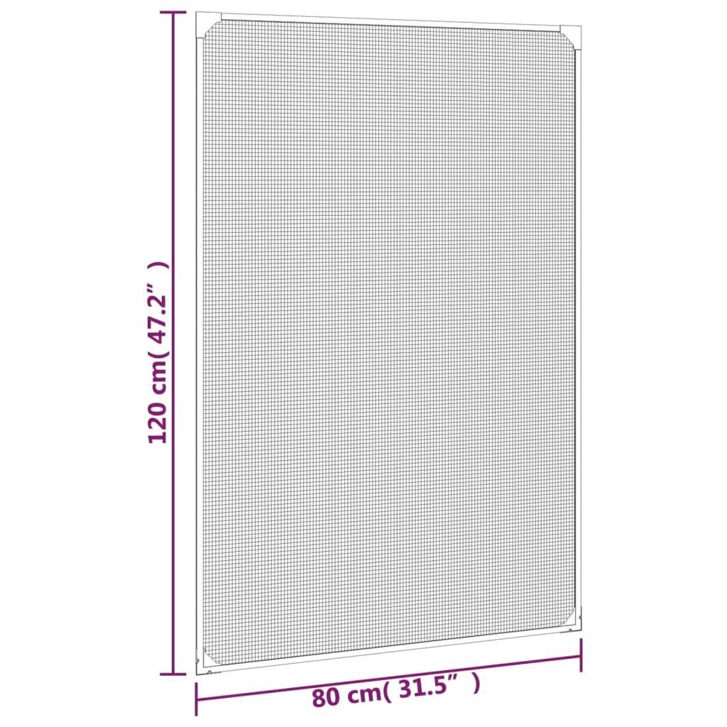 vidaXL magnetiga putukavõrk aknale antratsiithall 80x120 cm цена и информация | Sääsevõrgud, putukavõrgud | kaup24.ee