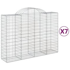 vidaXL kaarekujulised gabioonkorvid 7 tk, 200x50x140/160 cm, raud цена и информация | Заборы и принадлежности к ним | kaup24.ee