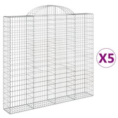 vidaXL kaarekujulised gabioonkorvid 5 tk, 200x30x180/200 cm, raud hind ja info | Aiad ja tarvikud | kaup24.ee