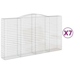 vidaXL kaarekujulised gabioonkorvid 7 tk, 400x50x220/240 cm, raud hind ja info | Aiad ja tarvikud | kaup24.ee