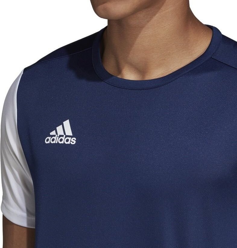 Adidas Jalgpallisärk ESTRO 19 JSY, sinine, 128cm hind ja info | Jalgpalli varustus ja riided | kaup24.ee