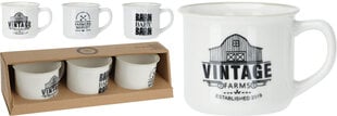 Excellent Houseware kohvikruusid Vintage, 3 tk. hind ja info | Klaasid, tassid ja kannud | kaup24.ee
