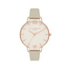 Olivia Burton White Glitter Dial naiste käekell цена и информация | Женские часы | kaup24.ee