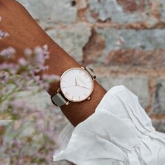 Olivia Burton White Glitter Dial naiste käekell цена и информация | Женские часы | kaup24.ee