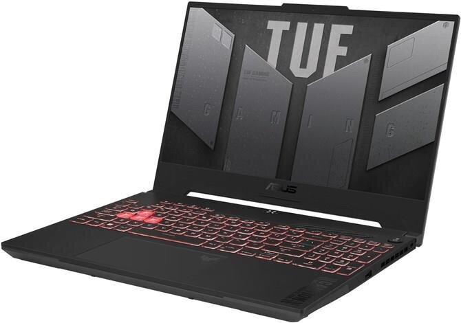 Notebook|ASUS|TUF|FA507NU-LP031W|CPU 7735HS|3200 MHz|15.6&quot;|1920x1080|RAM 16GB|DDR5|4800 MHz|SSD 512GB|NVIDIA GeForce RTX 4050|6GB|ENG|Windows 11 Home|Grey|2.2 kg|90NR0EB5-M004R0 цена и информация | Sülearvutid | kaup24.ee