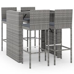 Комплект мебели для садовой столовой, 5 частей, чёрный цена и информация | Комплекты уличной мебели | kaup24.ee