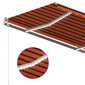 vidaXL varikatus LEDiga, 4x3,5 m, oranž ja pruun hind ja info | Päikesevarjud, markiisid ja alused | kaup24.ee