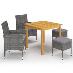 Комплект мебели для садовой столовой, 5 частей цена и информация | Комплекты уличной мебели | kaup24.ee