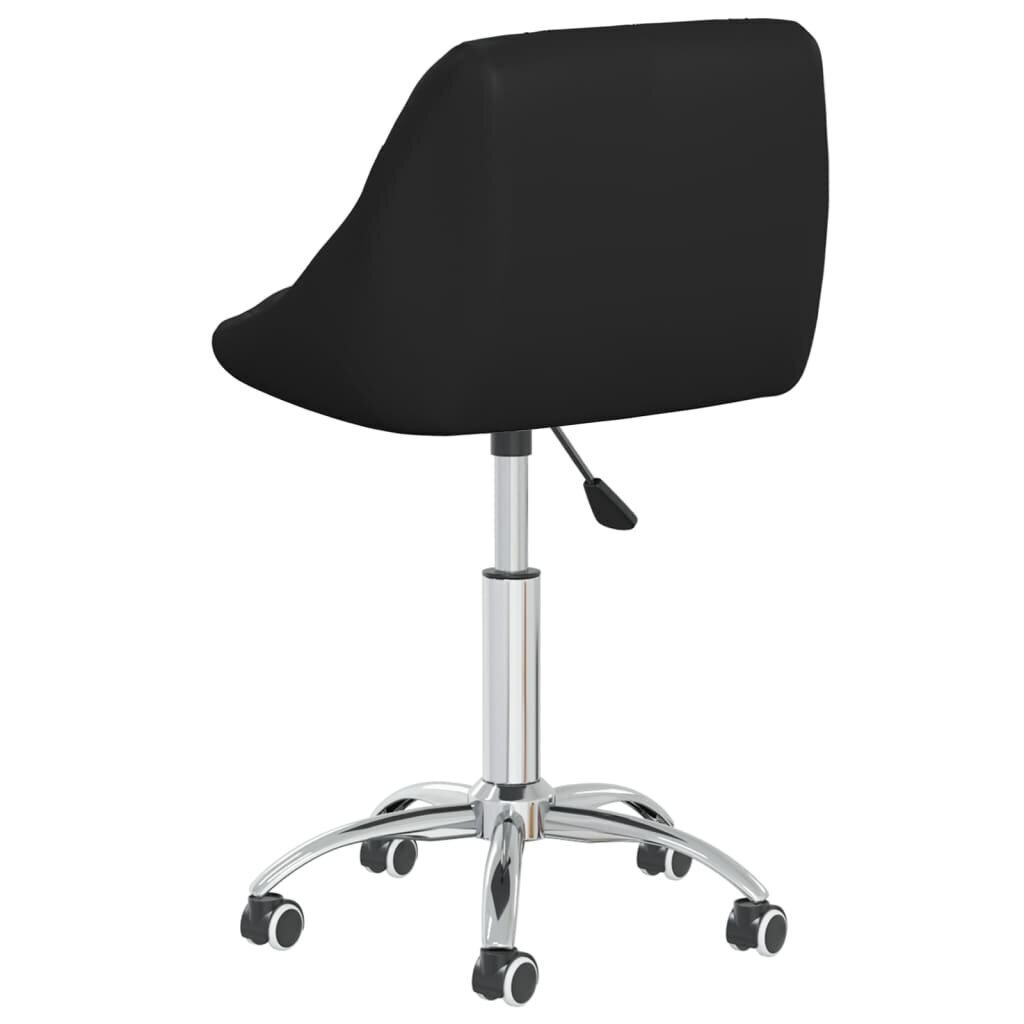 vidaXL ratastega toolid 2 tk, must, kunstnahk hind ja info | Söögitoolid, baaritoolid | kaup24.ee