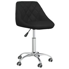 vidaXL ratastega toolid 2 tk, must, kunstnahk цена и информация | Стулья для кухни и столовой | kaup24.ee