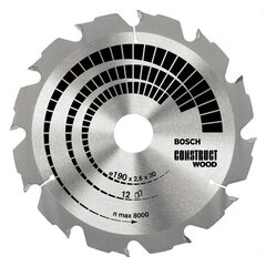 Пильный диск Bosch Construct Wood, 190 мм цена и информация | Пилы, циркулярные станки | kaup24.ee